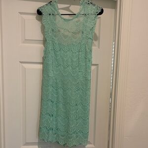 Free People Lace Midi Dress - Mint
